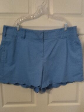 Lane Bryant Blue Scallop Hem Bermuda Shorts
